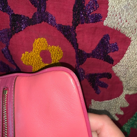 Coach Pink Leather Zipper Crossbody Messenger - Picture 5 of 11